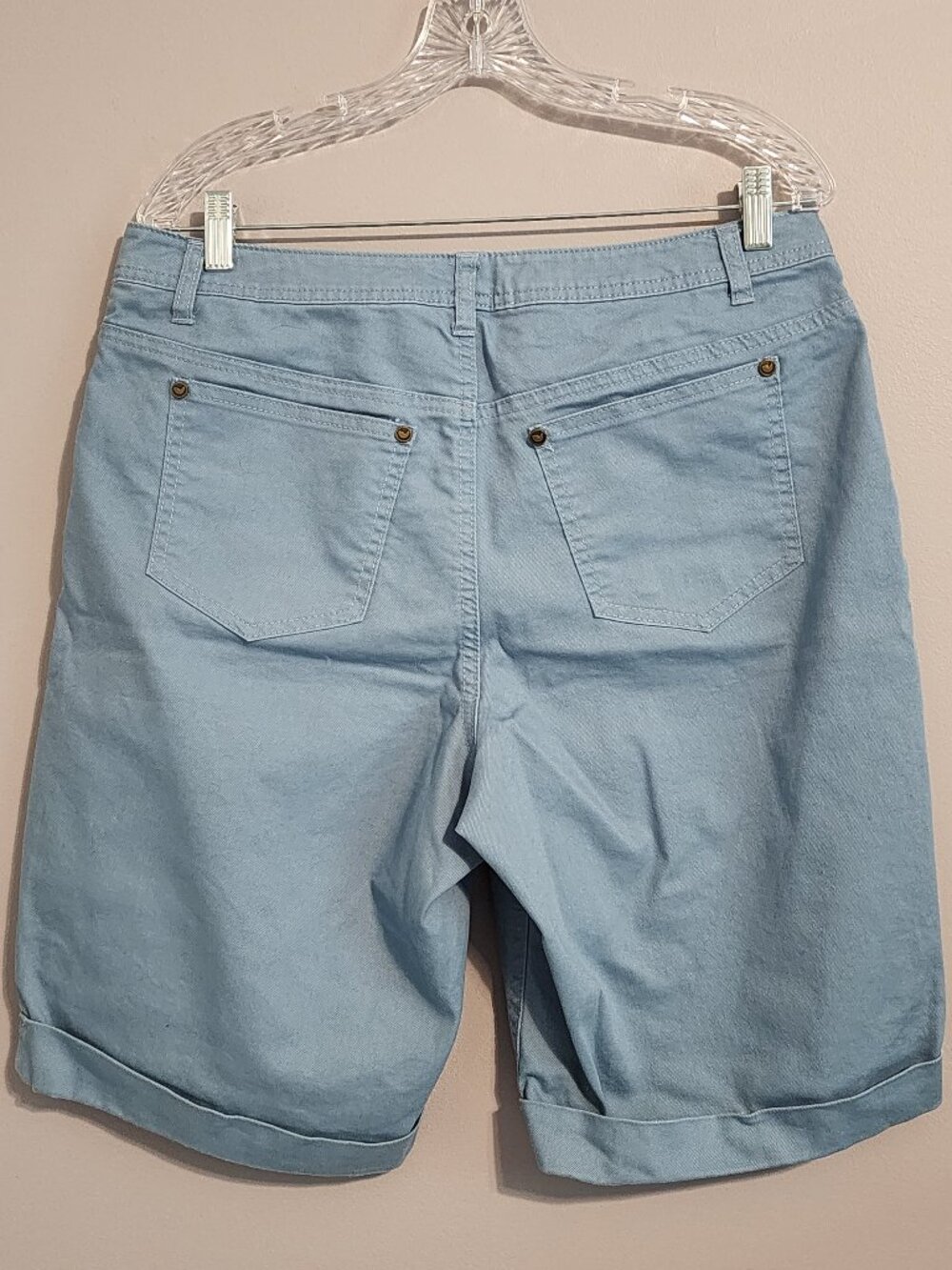 2/$30 Woman Within Modern Fit Blue Jean Shorts - Size 14W - Picture 7 of 11